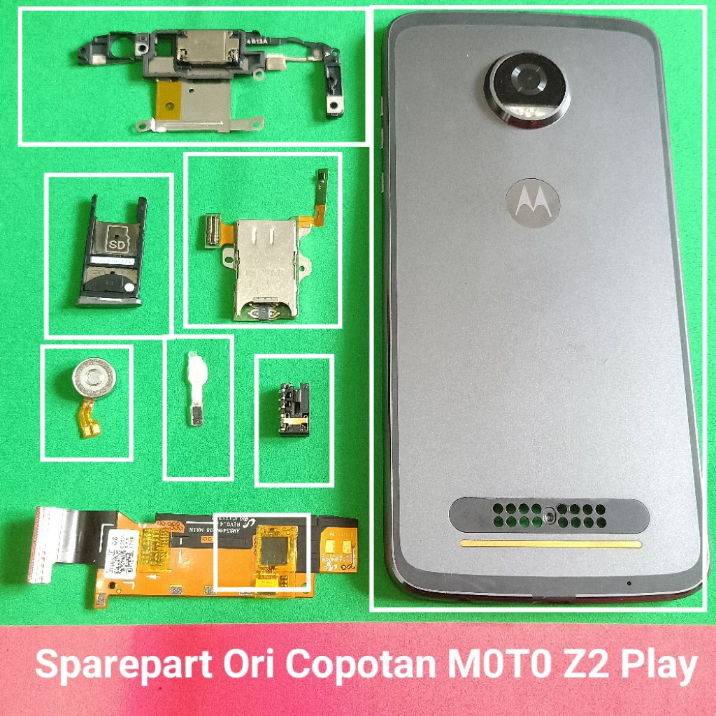 Lente In Vetro Con Adesivo Per Motorola Moto Z2 Play XT1710 – Ricambio Nero, One Click Components - Foto 2