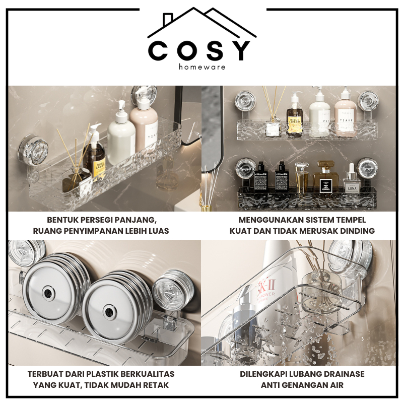 Jual COSY Rak Kamar Mandi Persegi Panjang Serbaguna Cantik│Rak Kamar ...