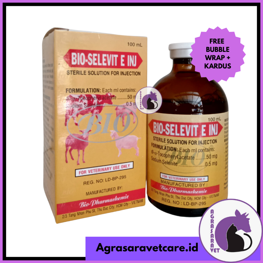 Jual INTROVIT E SELEN INJECT 100 ml (vitamin e seleinium inject ...