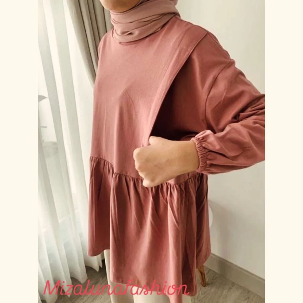 Jual BAJU BUSUI FRIENDLY - RUFFLE TOP ATASAN WANITA KATUN PREMIUM ...