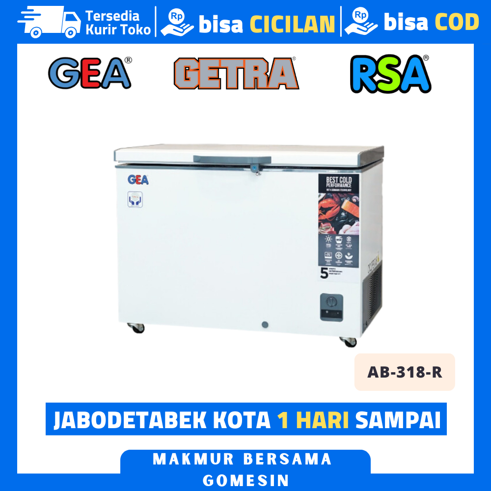 Jual Gea Ab 318r Chest Freezer Box Kapasitas 318 Liter Garansi Resmi ...
