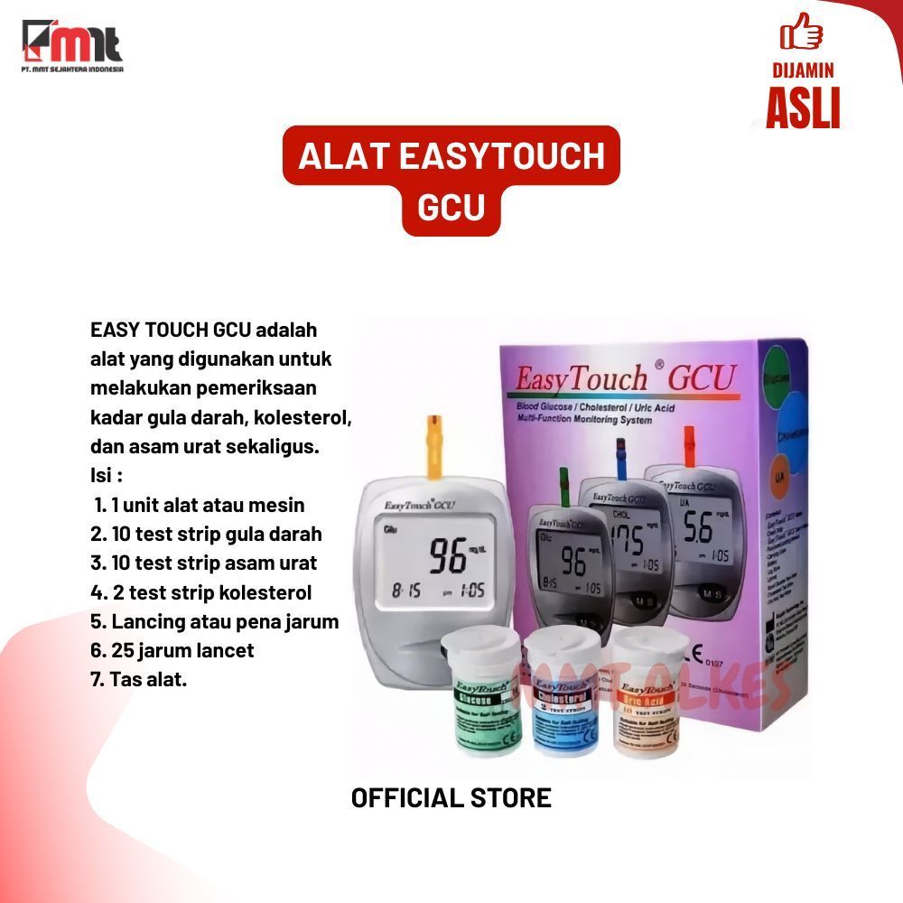 Jual Alat gcu Easy Touch 3 in 1 Multicheck alat test gula darah ...