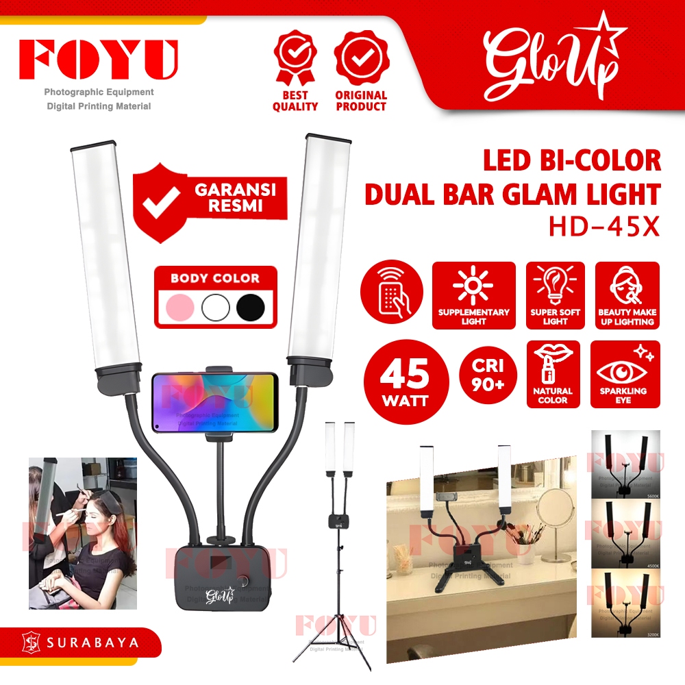 Jual GloUp HD-45X LED Glamlight Lampu Rias MUA Makeup Nail Art Salon ...