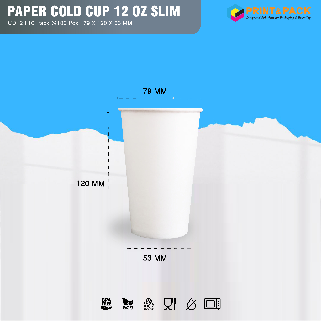 Jual Paper Cold Cup 12oz + TUTUP isi 100 pcs / Gelas Kertas Murah 360ml ...