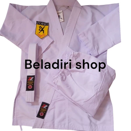 Seragam Bela diri karate anak,stelan plus sabuk dan logo