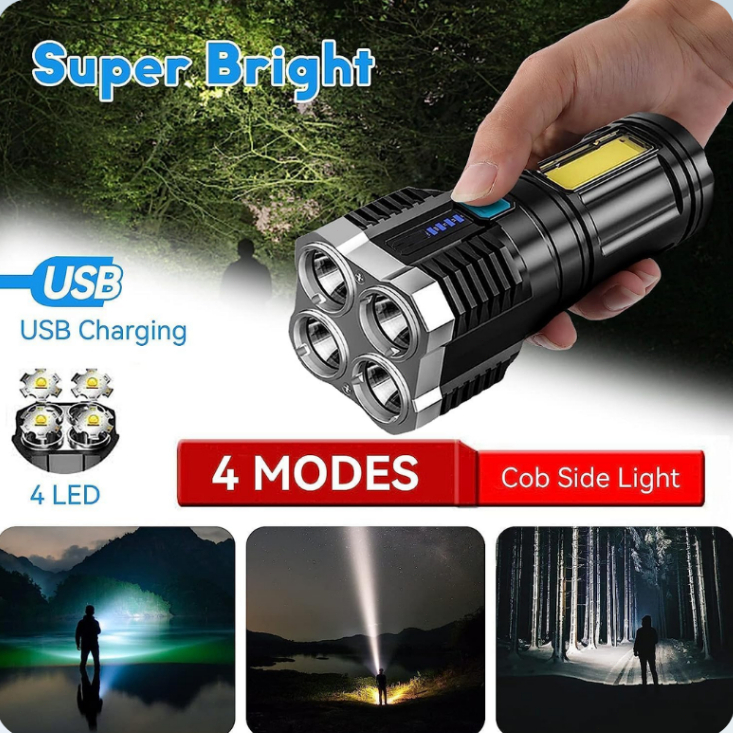 Jual Senter LED Torch lampu Emergency Maghnet 4 Mode L-19 - Senter ...