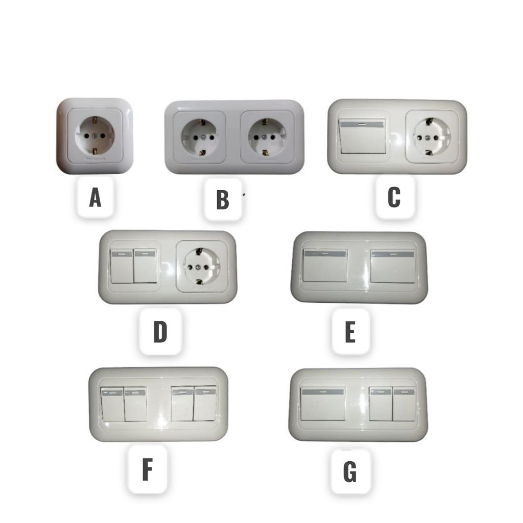 Jual STOP KONTAK SINGLE/DOUBLE WEJP 1131 7 WEJP 113227 PANASONIC ...