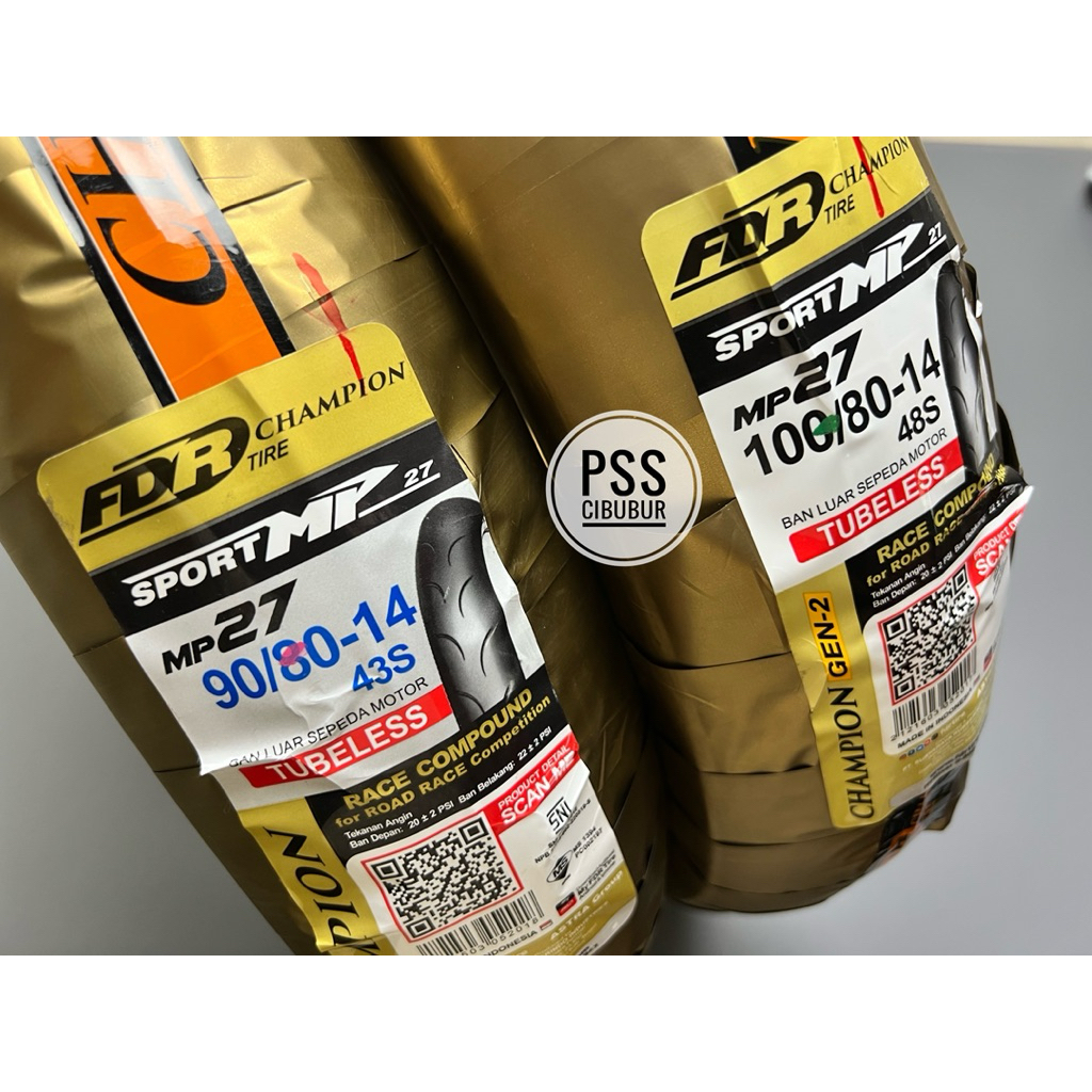 Jual BAN FDR SPORT MP 27 DAN 76 90/80-14 100/80-14 RACING TIRE SOFT ...