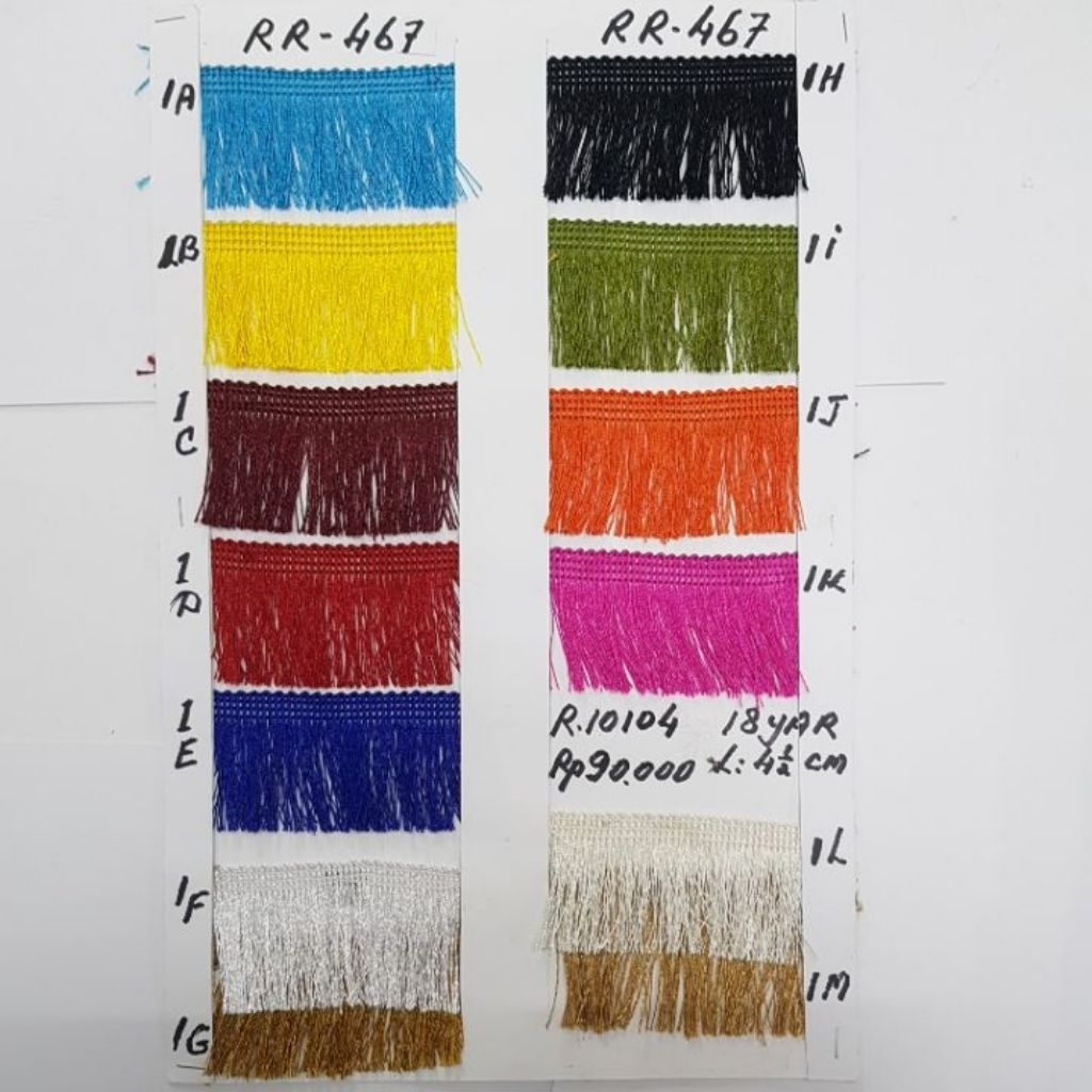 Jual RENDA RUMBAI RUMBAI : (RR-467/468/469/470/471/472) dari India, Ada ...