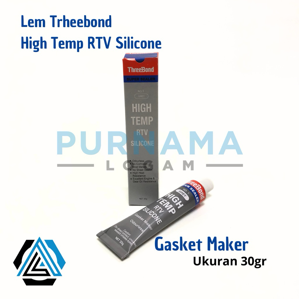 Jual LEM THREEBOND HIGH TEMP RTV SILICON SUPER SEALER NO 1 GREY 30gram ...