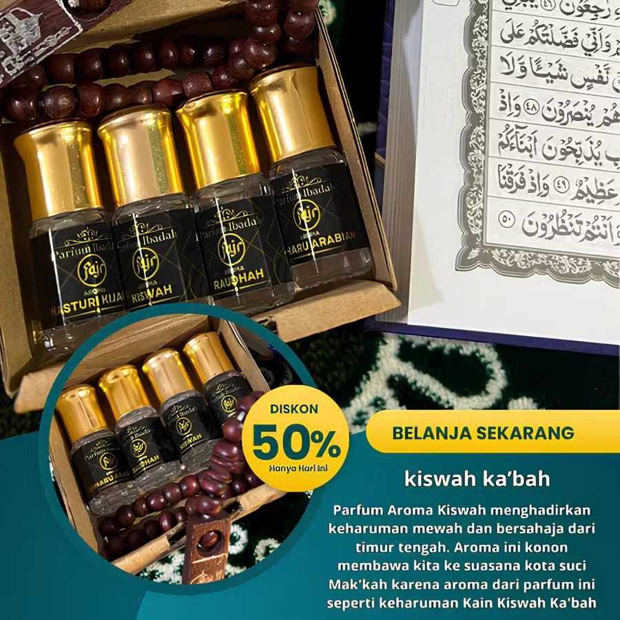Jual COD BELI 1 DAPAT 4 BOTOL Parfum Ibadah Arab Parfum Kasturi Kiswah ...