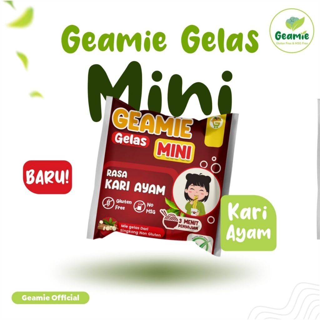 Jual Mie Gluten Free dan Non Mie Gelas Instant Mini Geamie Kari Ayam ...