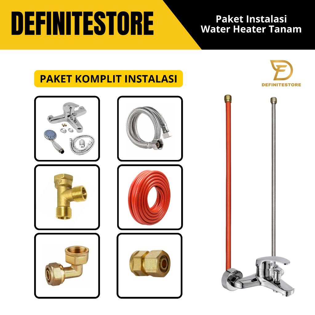 Jual INSTALASI WATER HEATER LISTRIK GAS TANPA BOBOK SIMPLE TINGGAL