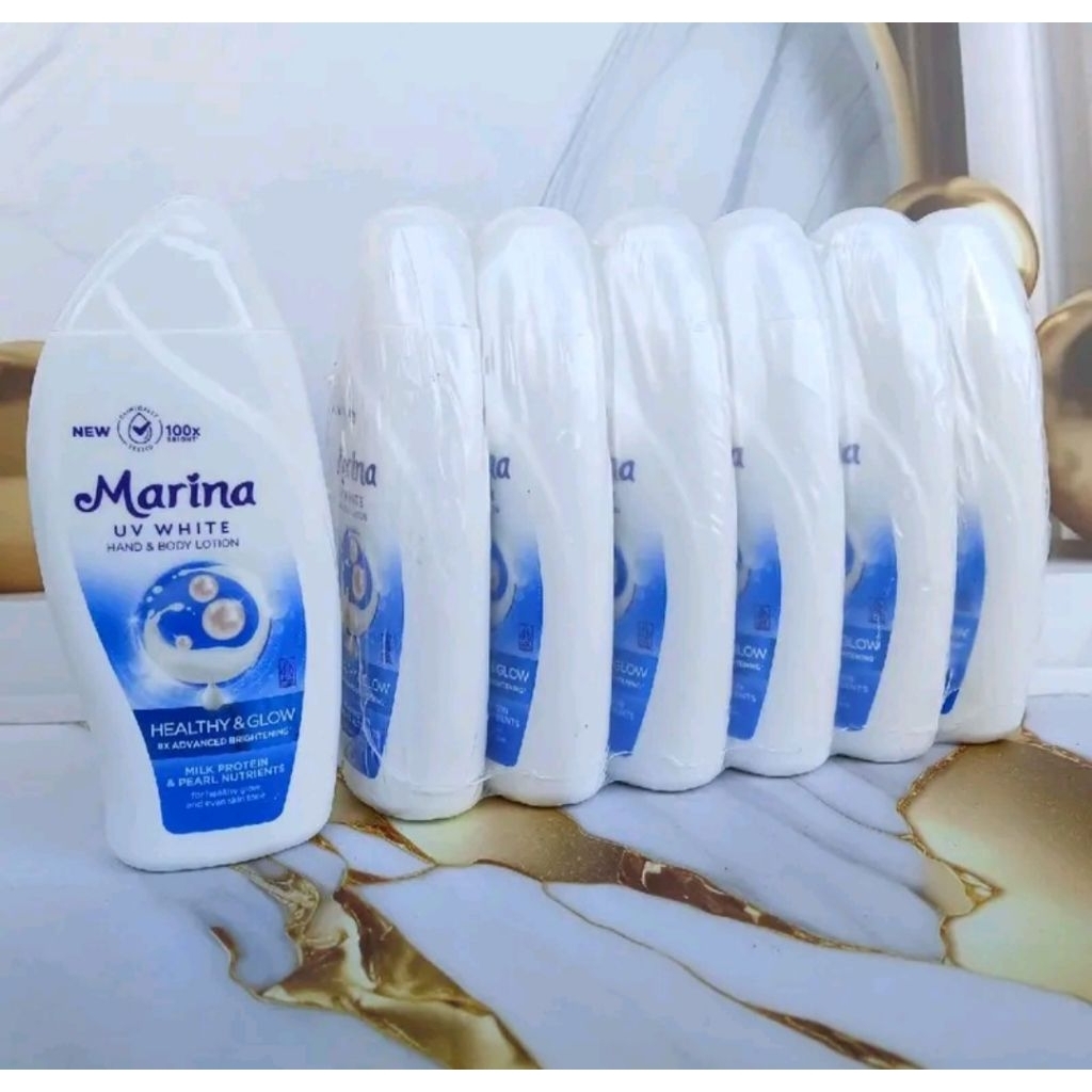 Jual ( Hemat 6 Botol) Marina Hand & Body Lotion Uv White Healthy & Glow ...