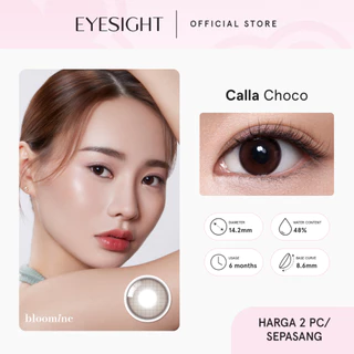 EYESIGHT LENSES Softlens Bloominc Calla Choco | Softlens Korea Premium 14.2mm Warna Cokelat Natural, Cocok Untuk Daily,  Bisa Normal Dan Minus (2pcs/sepasang)
