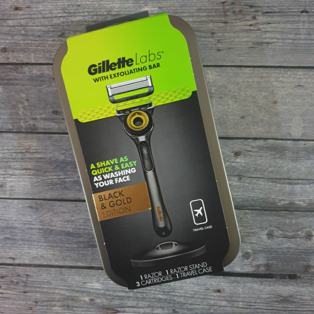 Jual Gillette Labs With Exfoliating Bar Black N Gold Edition Razor ...