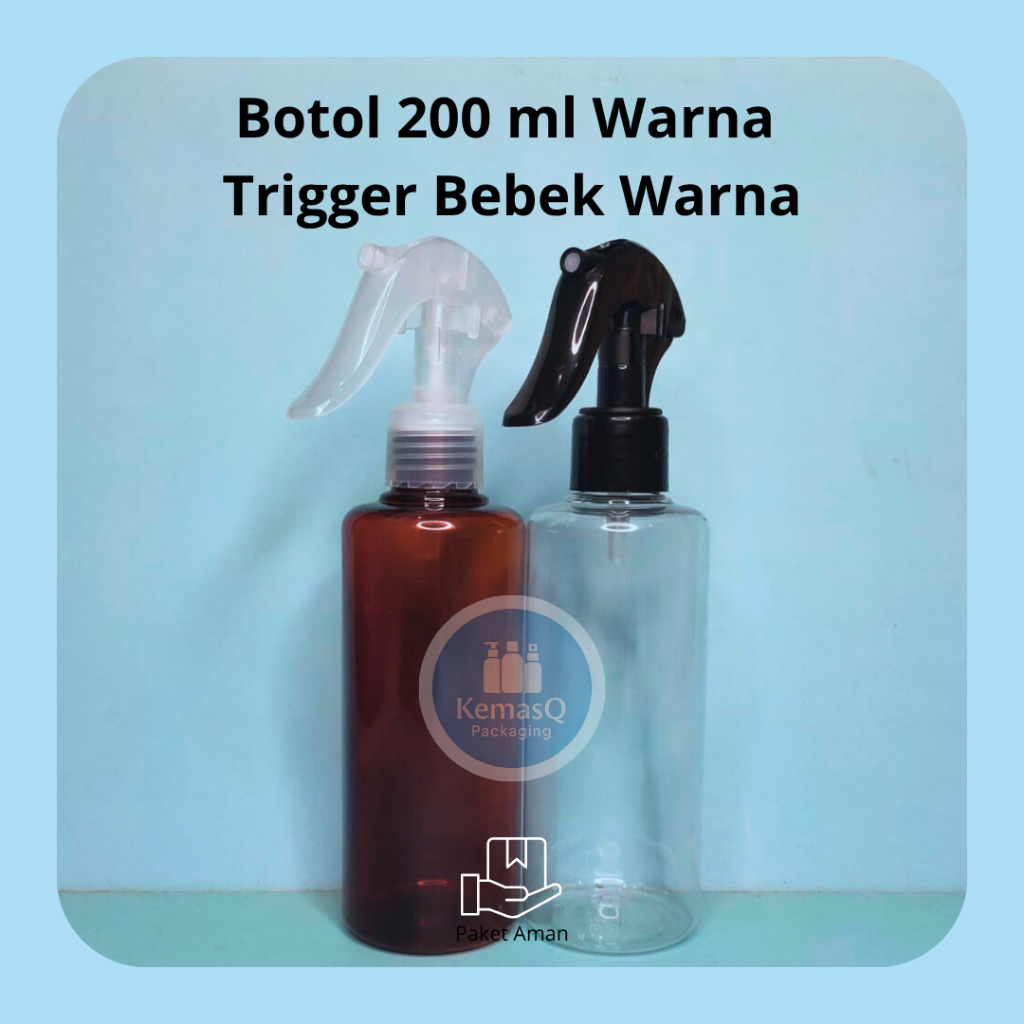 Jual Botol 200ml Warna Tutup Trigger Burung Dan Bebek Neck 24 Botol ...