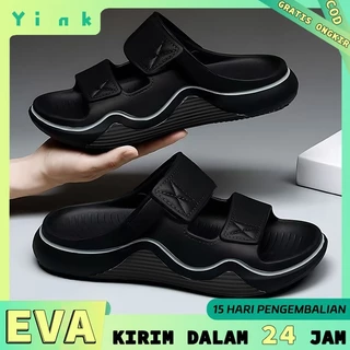 Yink Sandal Slide Pria Keren Strap 2 Dewasa Cowok Casual Premium EVA Sendal Gunung Pria Kekinian Terbaru Karet Jelly Anti Slip