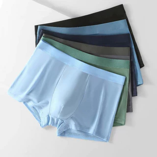 Larunshow PAKET 6PCS Celana Dalam Pria Boxer CDP002 Antibakteri Ice Silk Elastis