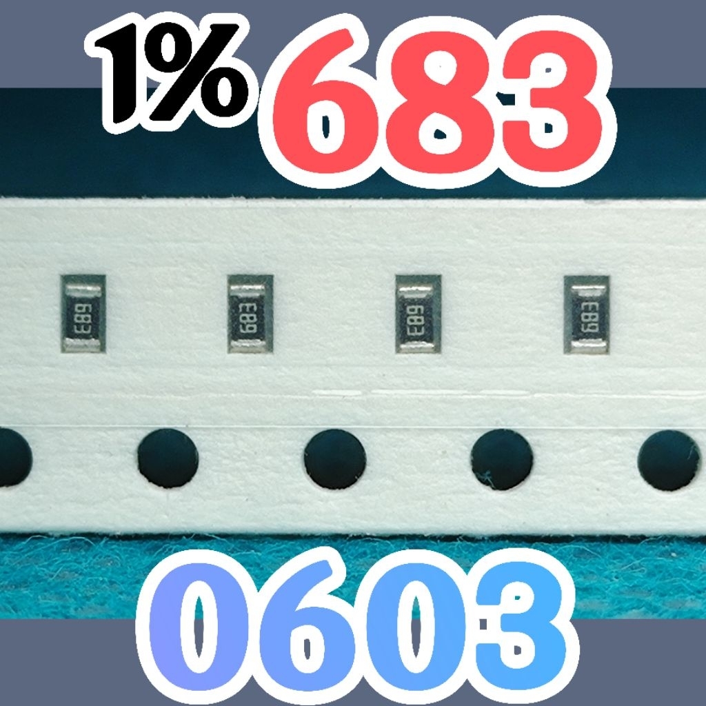 Jual 10pcs Chip resistor smd 683 6802 1% size 1608 0603 68Kohm 68K ohm ...
