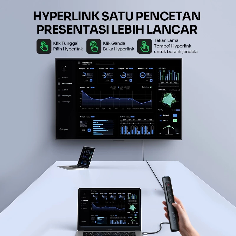 Jual ROBOT RLP01 Pena Laser Wireless Penunjuk Proyektor 100 Meter ...