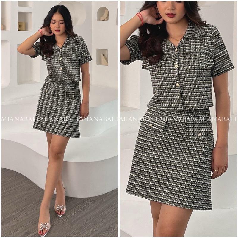 Jual MIANABALI - OZMA ONESET | Setelan Kemeja dan Rok Mini Kancing ...