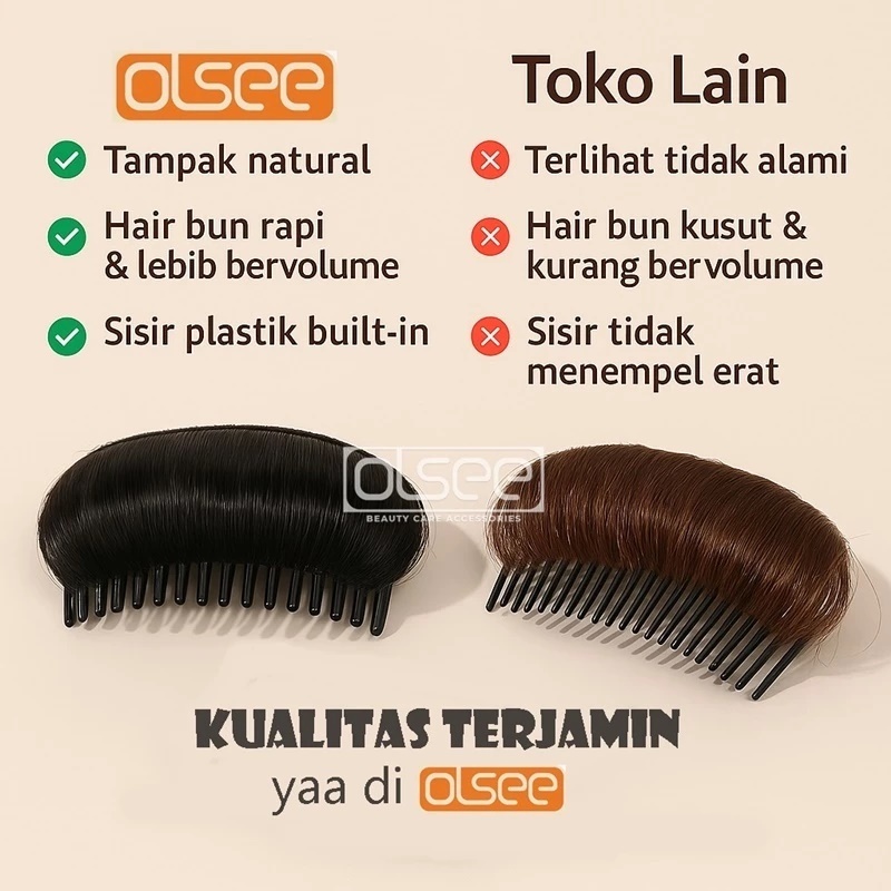 Jual OLSEE - Penambah Volume Rambut Sirkam Sisir Sasakan Peninggi ...