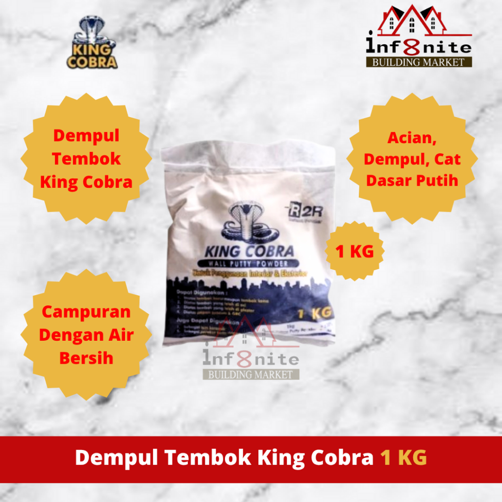 Jual King Cobra Dempul Instant Tembok Dinding Plamir Wall Filler Putty ...