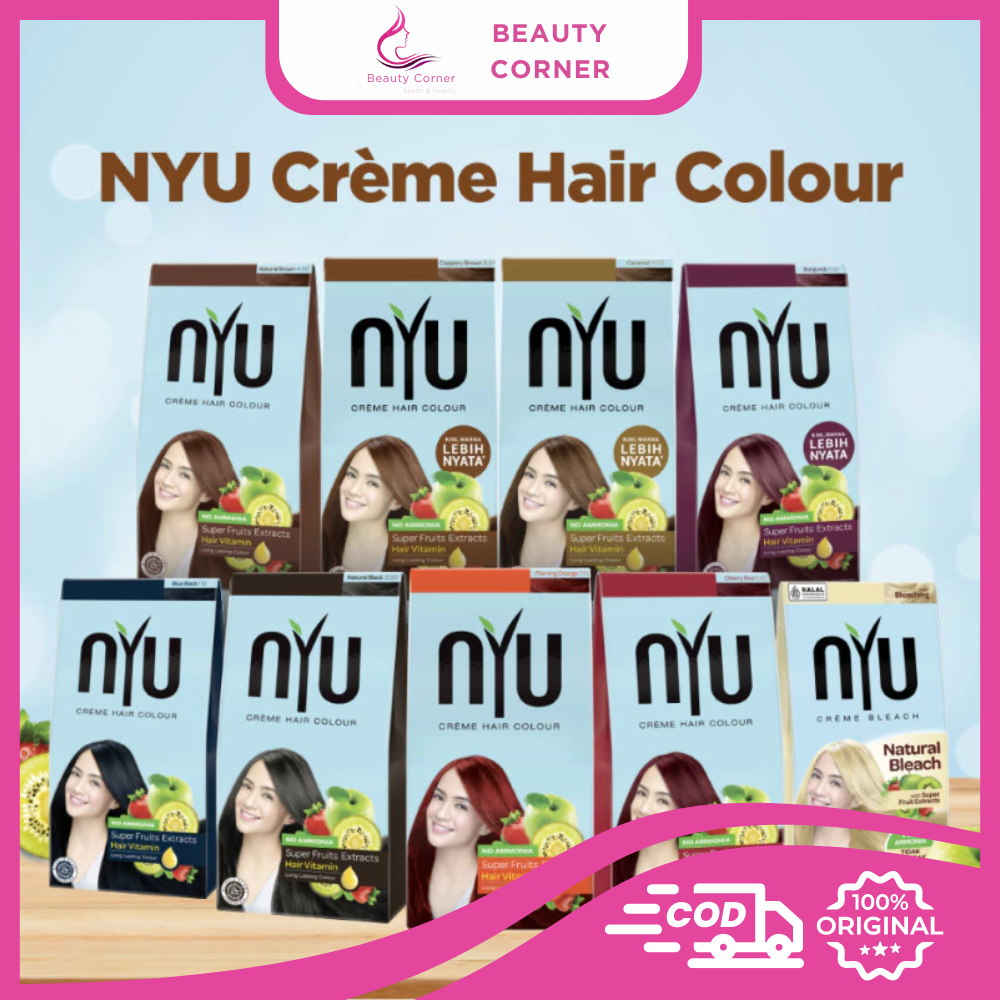 Jual NYU Creme Hair Colour Pewarna Rambut BOX / Cat Rambut Natural ...