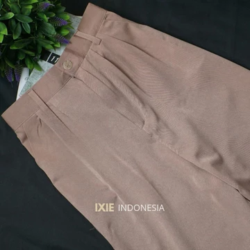 Loose Pants 332 JUMBO Highwaist Wanita Anti Kusut Bahan Polyester Prmeium BB 55 120kg Celana