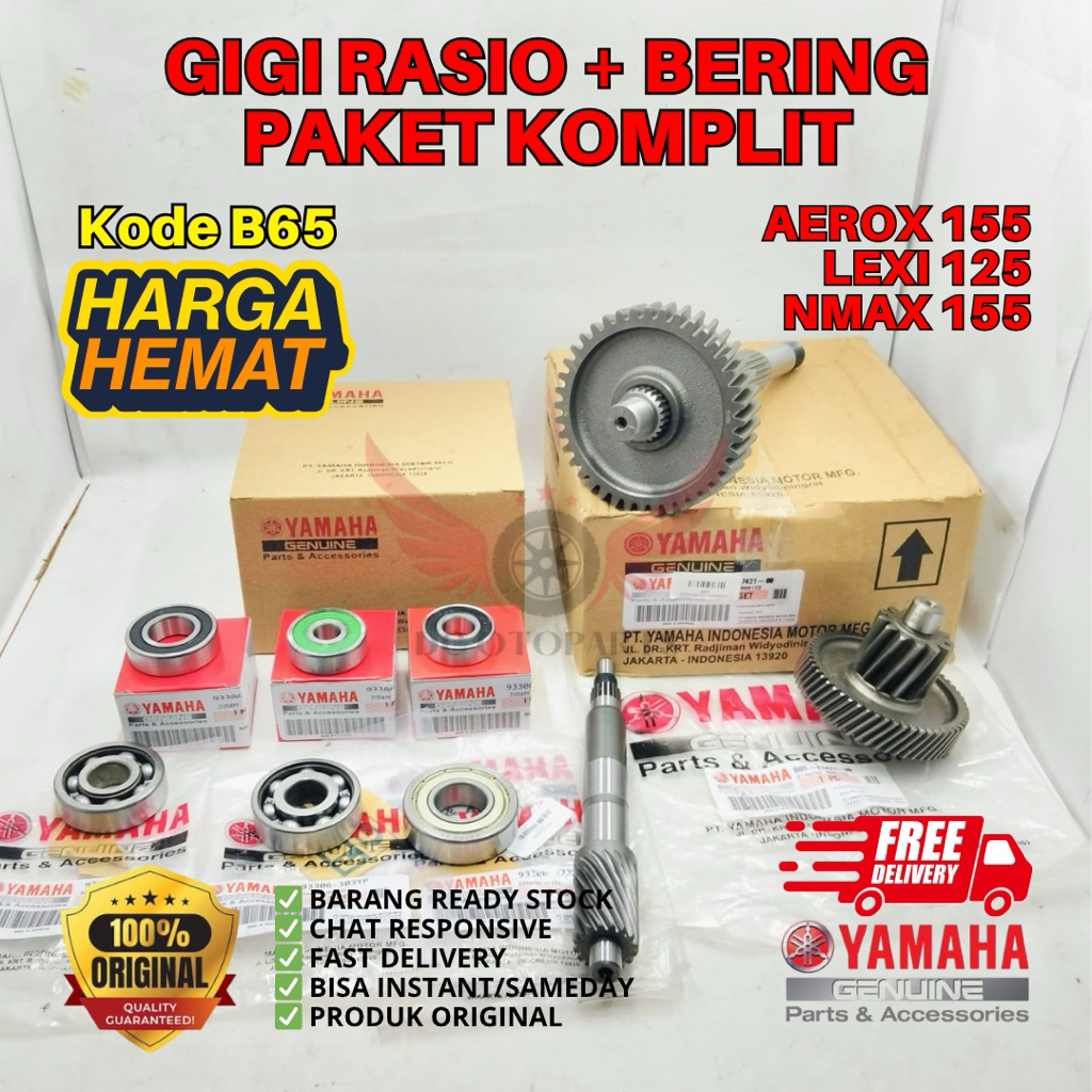 Jual B65 GIGI RASIO AEROX 155 ORIGINAL YAMAHA GENUINE PARTS, GIGI RASIO ...