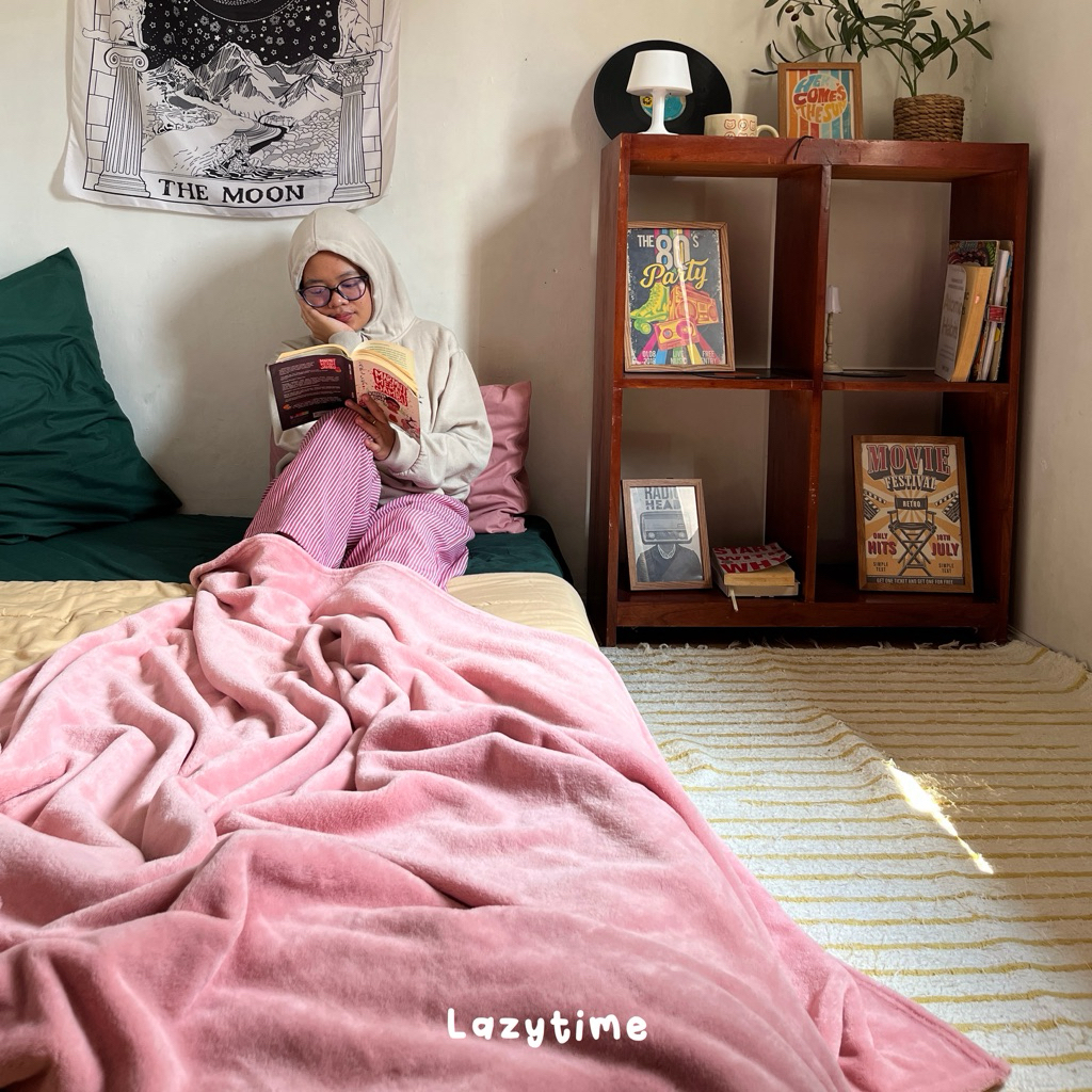 Jual Lazytime | Selimut Bulu Warna Pastel | Pastel Series Blanket ...