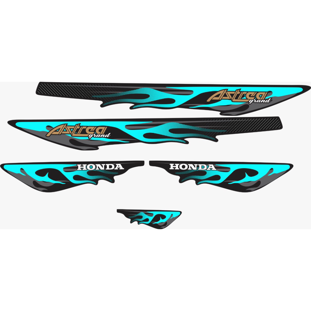 Jual sticker striping honda grand motif api(flame) | Shopee Indonesia