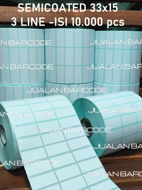 Jual STIKER LABEL SEMICOATED 33 X 15 / 33X15 / 3,3 CM X 1,5 CM ISI 10. ...
