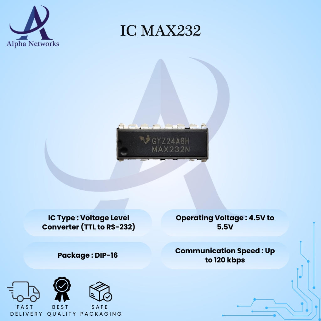 Jual IC MAX232 – Voltage Level Converter TTL to RS232 | IC Komunikasi ...