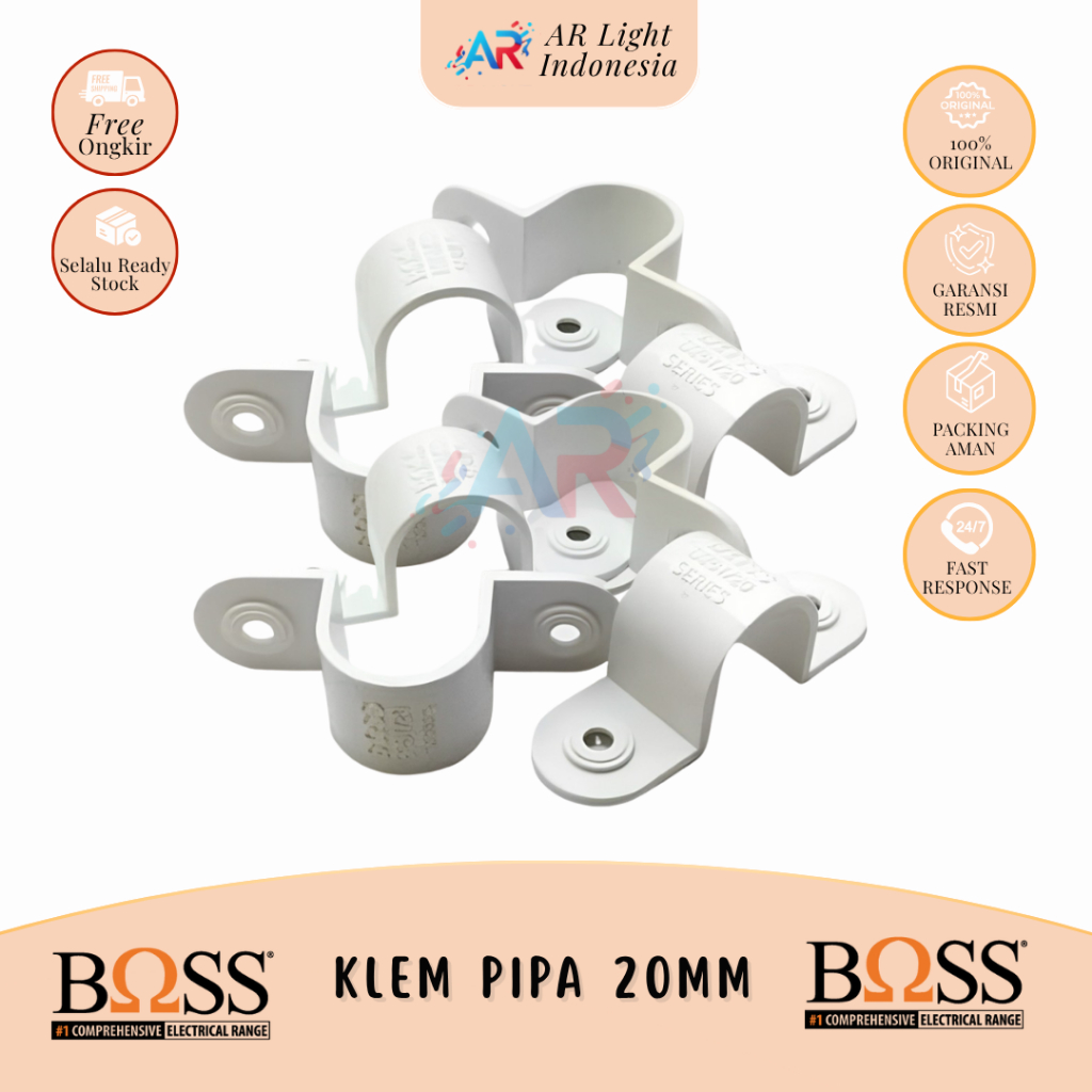 Jual BOSS Klem Pipa Conduit 20mm 1 Pack - Clem Pipa Boss 20 mm | Shopee ...