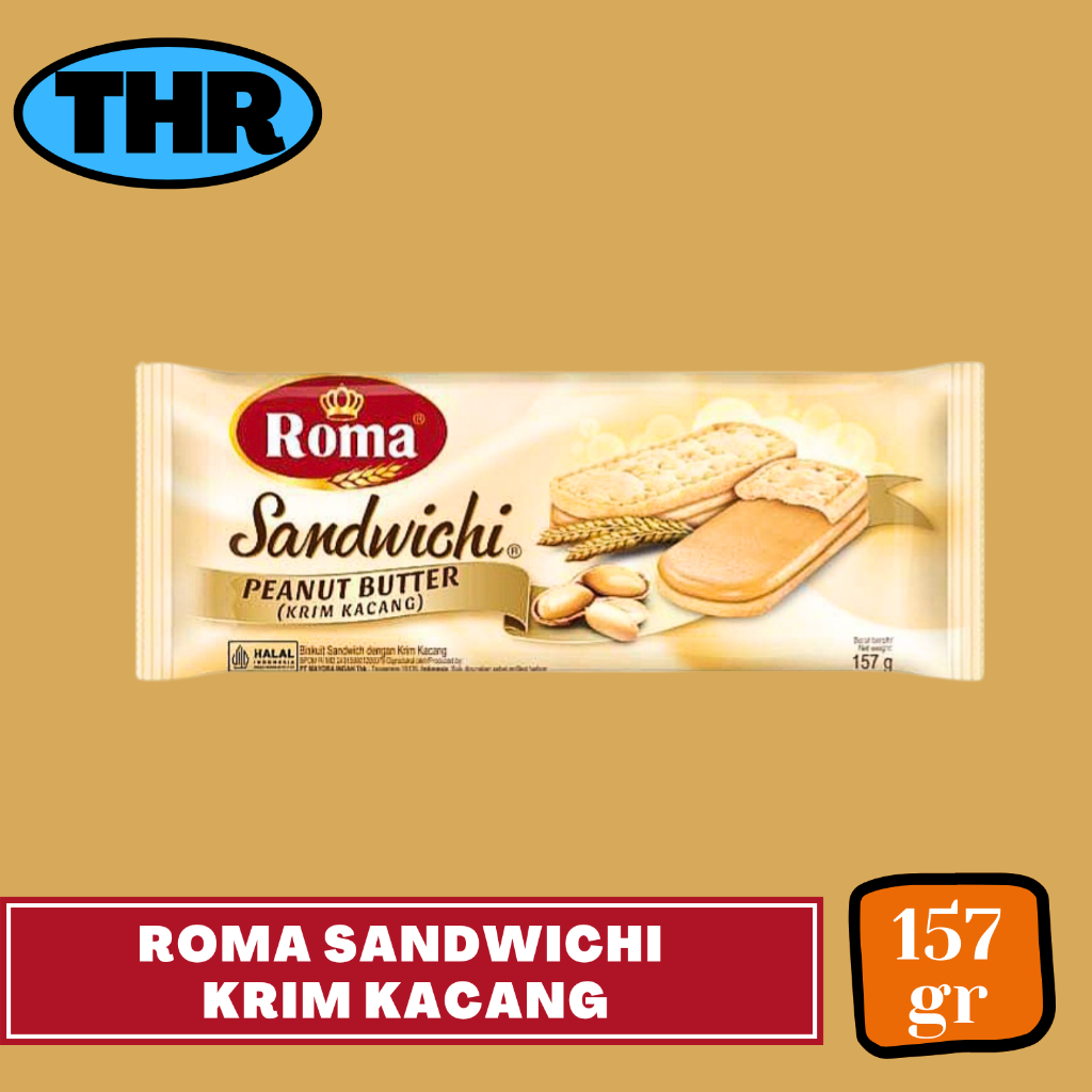 Jual Roma Biskuit Sandwichi Krim Kacang 157gr | Shopee Indonesia