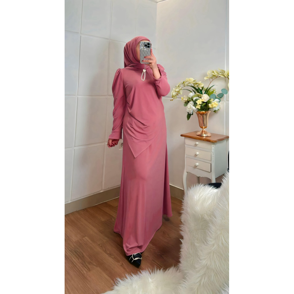 Jual shafira set rok + hijab | setelan jersey premium tebal | oneset ...