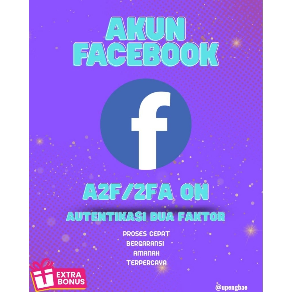 Jual AKUN FACEBOOK A2F/AF2 ON | Shopee Indonesia