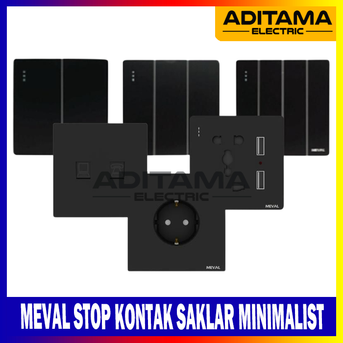 Jual MEVAL Stop Kontak Saklar & Soket Minimalist Frameless Ultra Thin ...