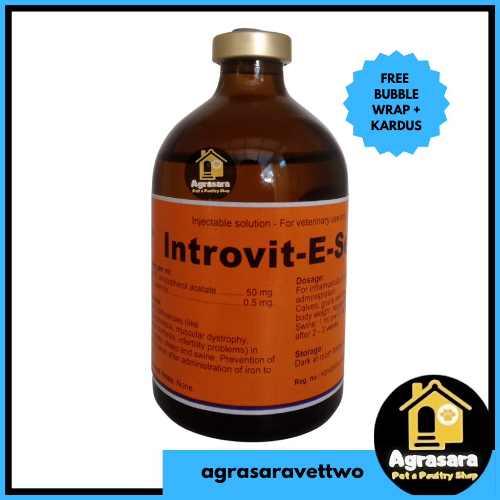Jual INTROVIT E SELEN INJECT 100 ML (VIT E + SELENIUM) | Shopee Indonesia