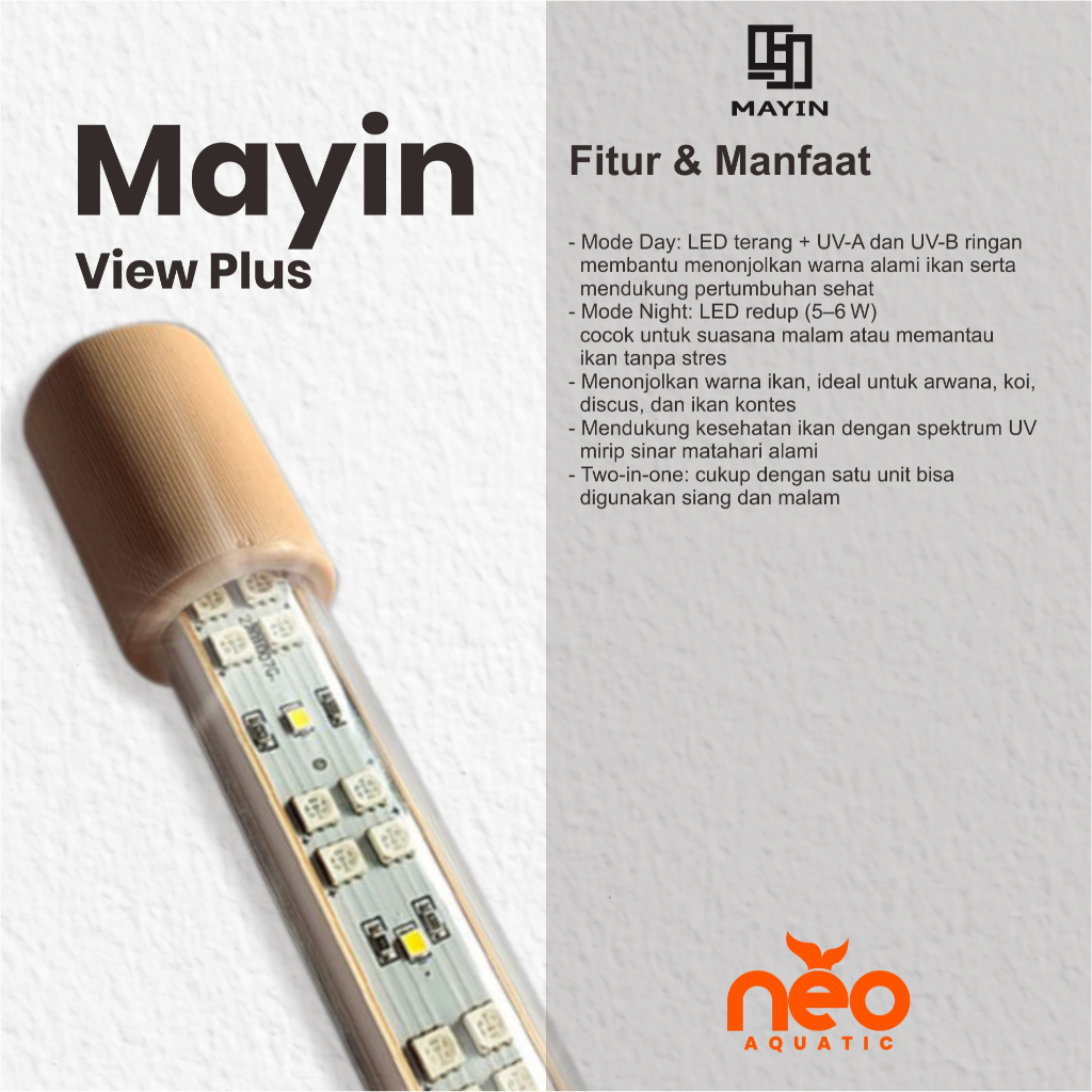 Jual MAYIN LED VIEW PLUS Lampu Penerangan Aquarium | Shopee Indonesia
