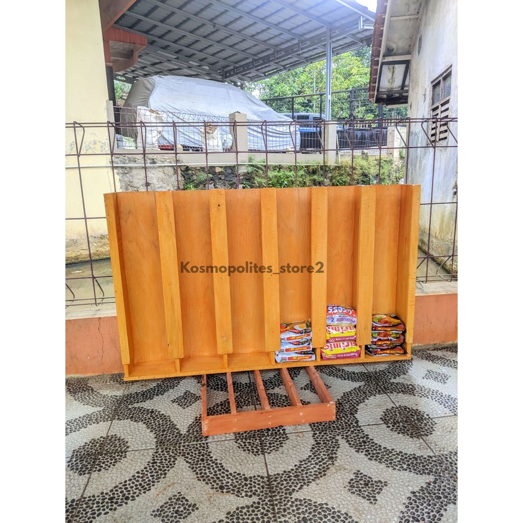 Jual Rak Indomie Kayu / Rak Mie Instan / Display Warmindo Minimalis ...