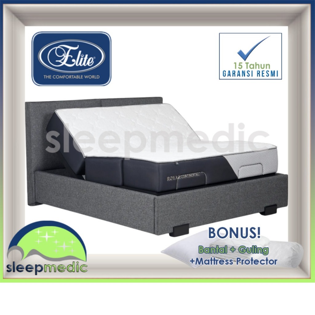 Jual ELITE Adjustable SpringBed ROYAL CONTINENTAL Pocket Spring Natural ...