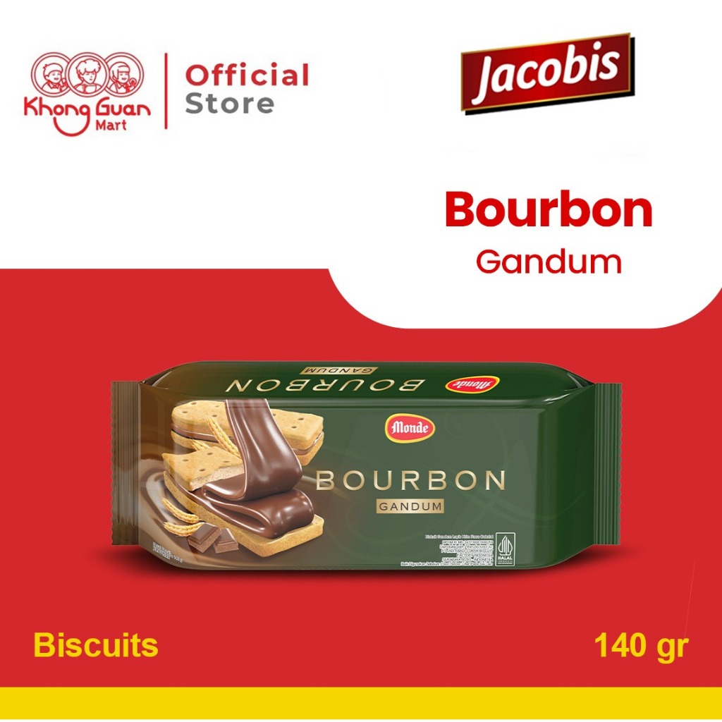 Jual MONDE Bourbon Gandum Chocolate Pack 140 Gram | Shopee Indonesia