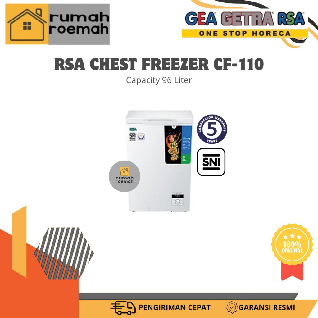 Jual RSA CHEST FREEZER CF-110/RSA FREEZER KAPASITAS 96 LITER/RSA CHEST ...