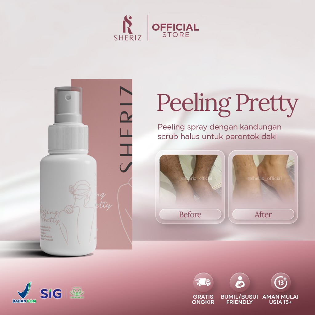 Jual SHERIZ PEELING PRETTY SPRAY Eksfoliasi | Shopee Indonesia