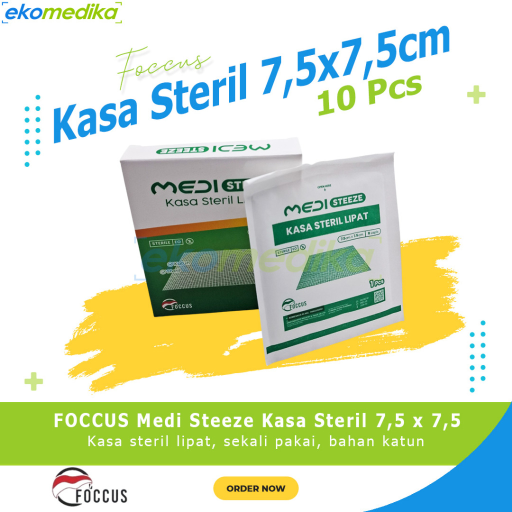 Jual FOCCUS Medi Steeze Kasa Steril 7,5 x 7,5 10ea | Shopee Indonesia