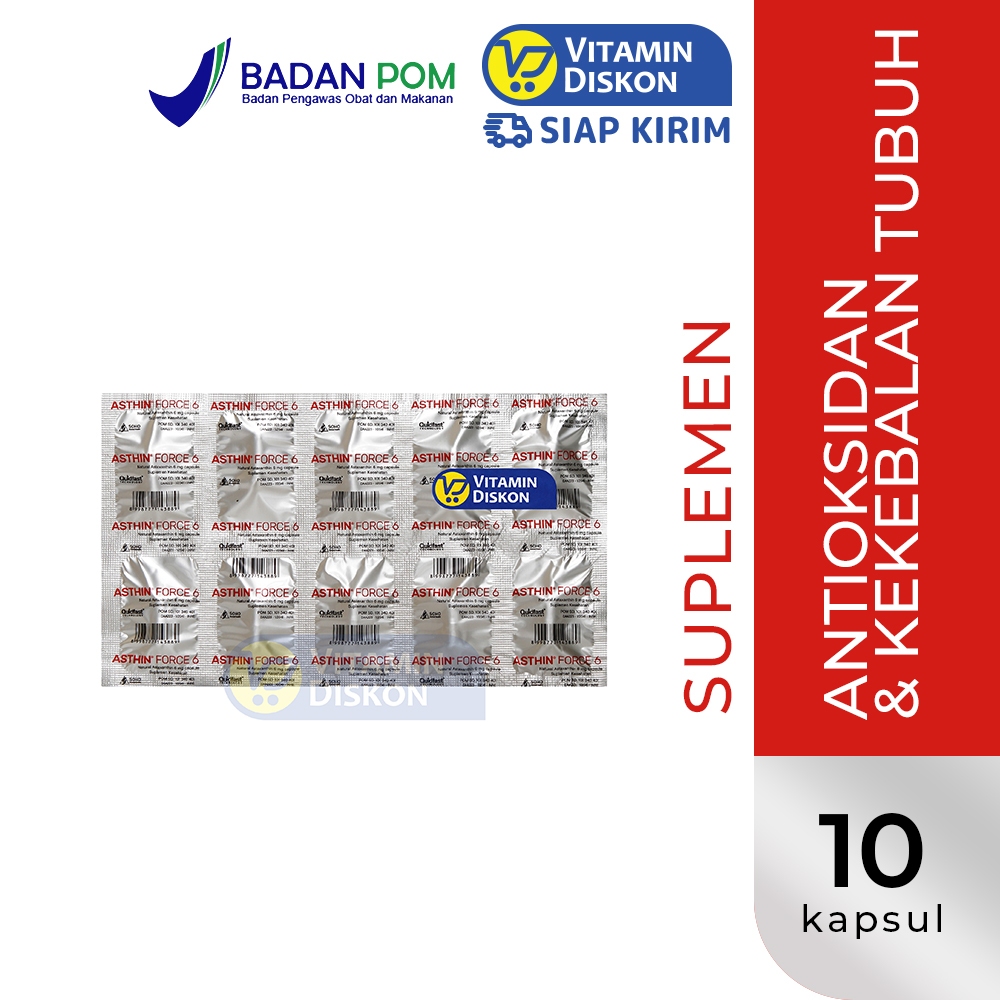 Jual ASTHIN FORCE 6 MG | Astaxanthin Suplemen Daya Tahan Tubuh dan ...