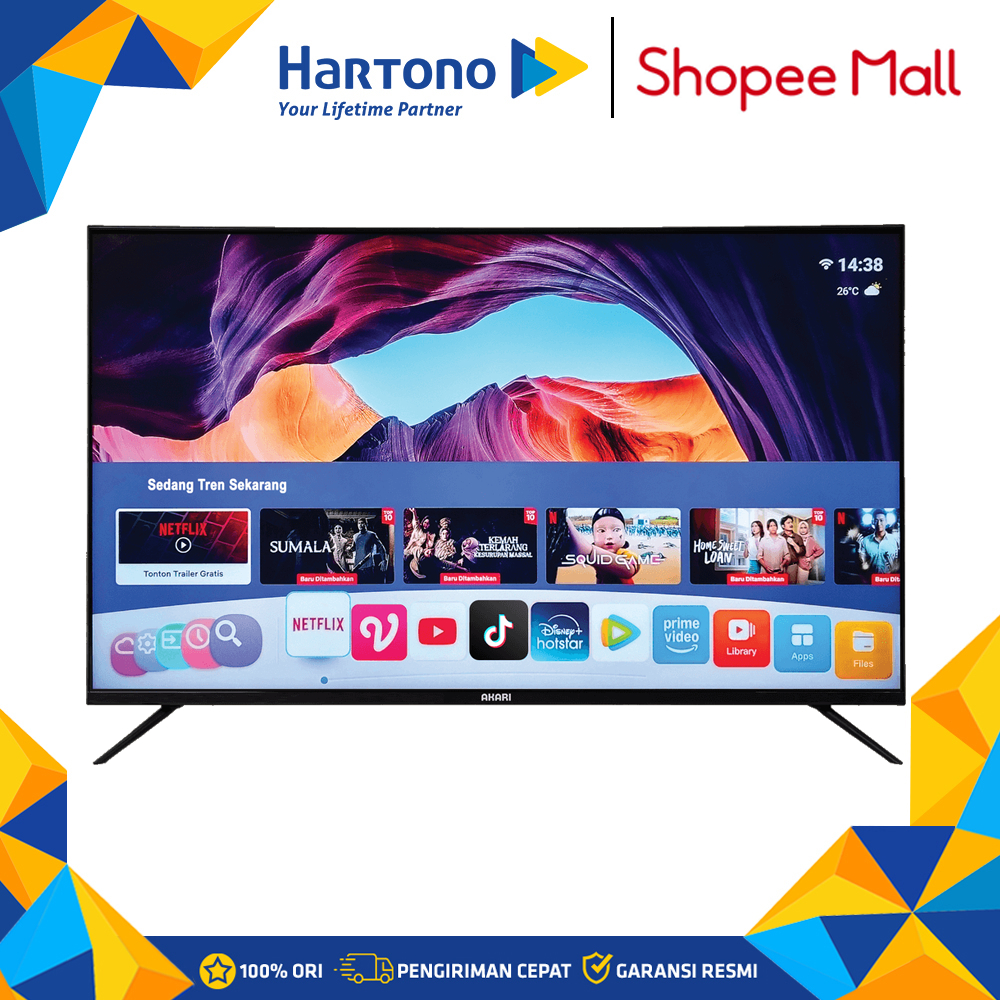 Jual Akari 43 Inch UHD 4K Smart AI TV AT-5643W | Shopee Indonesia